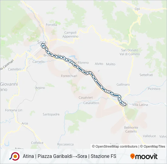 COTRAL Bus Line Map