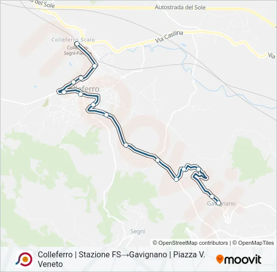 COTRAL Bus Line Map