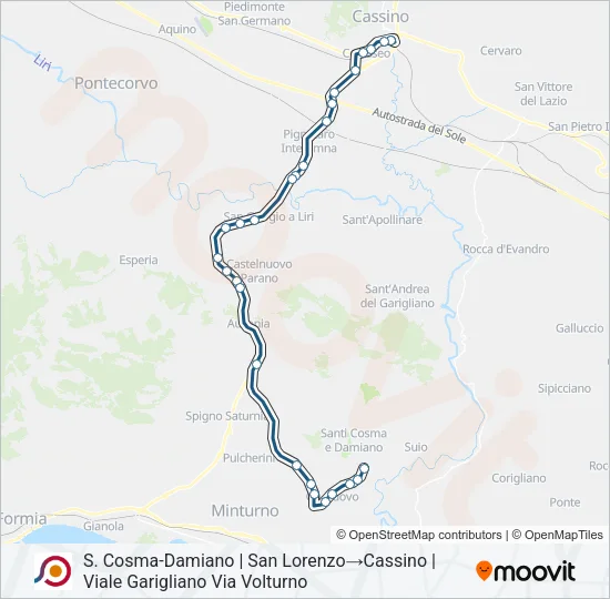COTRAL Bus Line Map
