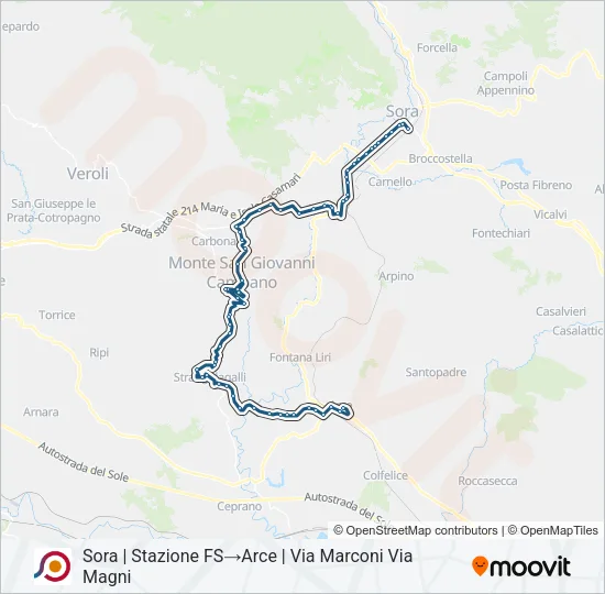 COTRAL Bus Line Map
