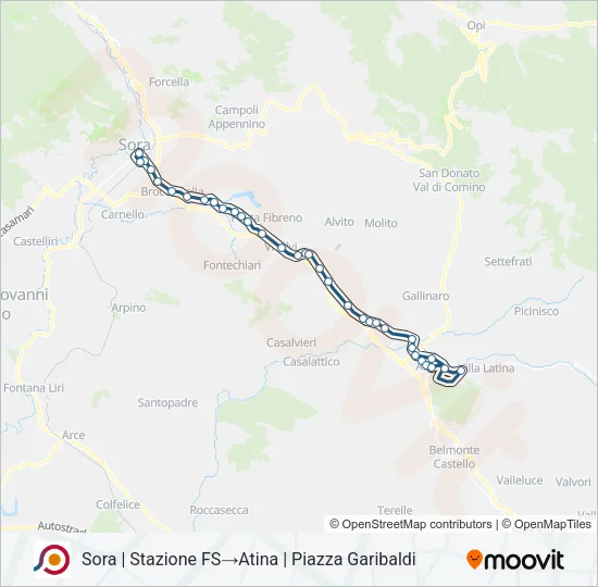 COTRAL Bus Line Map