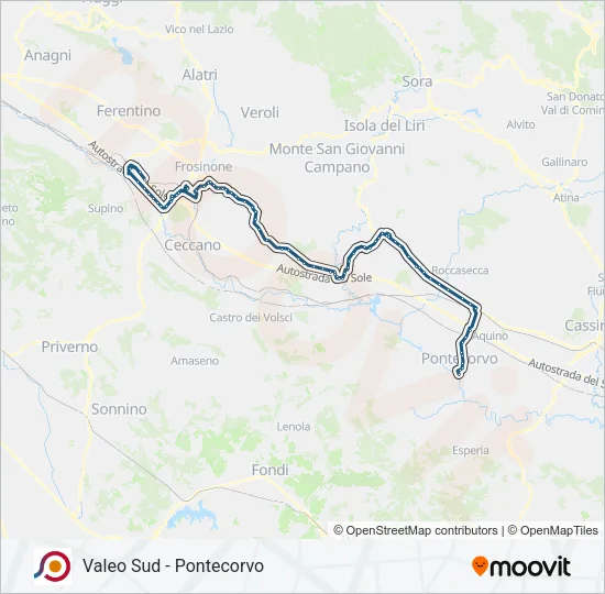 COTRAL Bus Line Map
