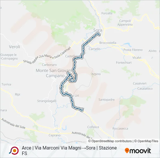 COTRAL Bus Line Map