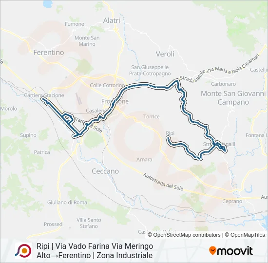 COTRAL Bus Line Map