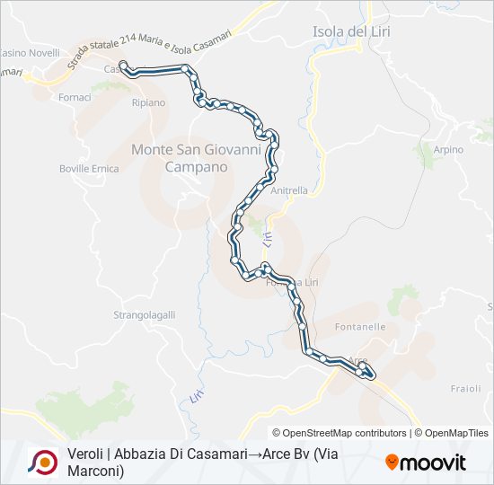 COTRAL bus Line Map