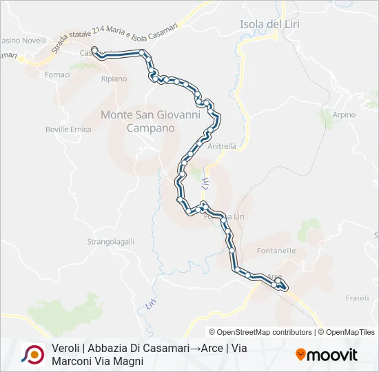 COTRAL Bus Line Map