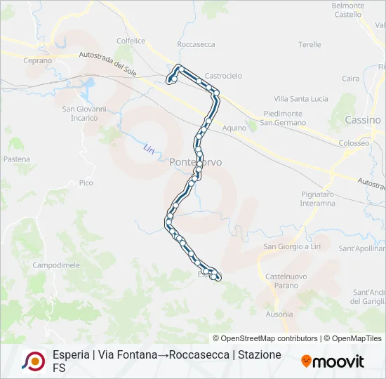 COTRAL Bus Line Map