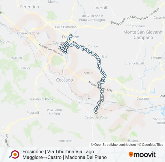 COTRAL Bus Line Map