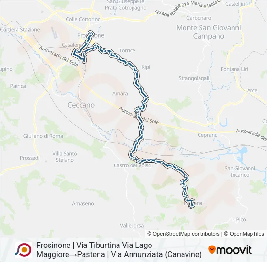 COTRAL Bus Line Map