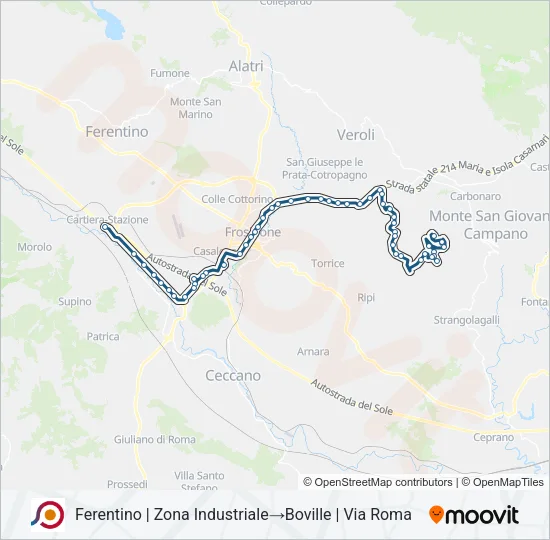 COTRAL Bus Line Map