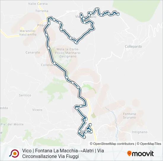 COTRAL Bus Line Map