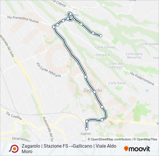 Linea Cotral: Orari, Fermate E Mappe - Zagarolo | Stazione FS‎→ ...