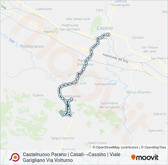 COTRAL Bus Line Map