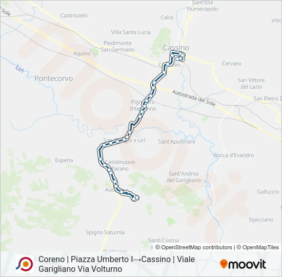 COTRAL Bus Line Map