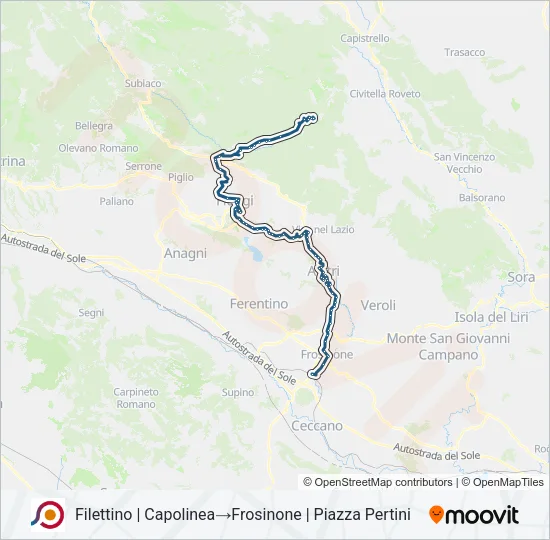 COTRAL Bus Line Map