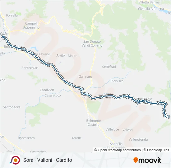 COTRAL Bus Line Map
