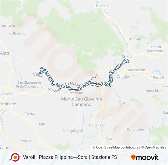 COTRAL Bus Line Map