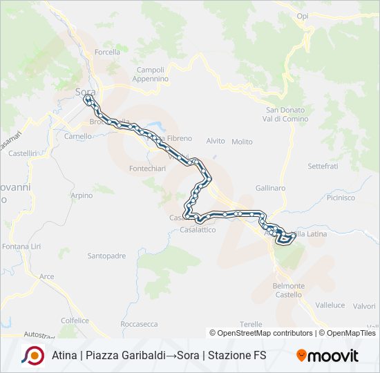 COTRAL bus Line Map