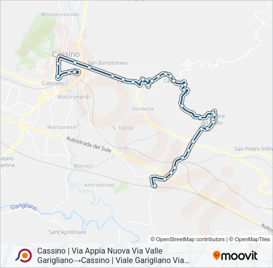 COTRAL Bus Line Map