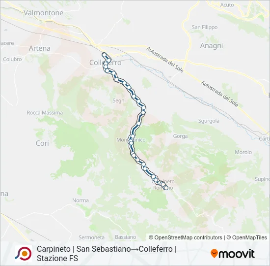 COTRAL Bus Line Map