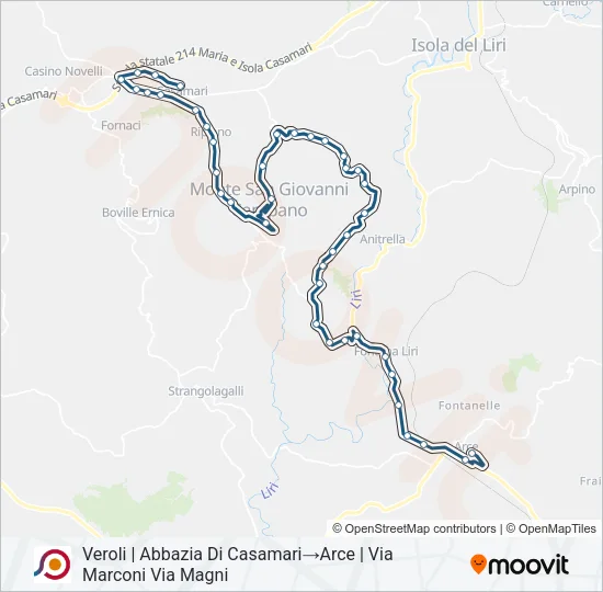 COTRAL Bus Line Map