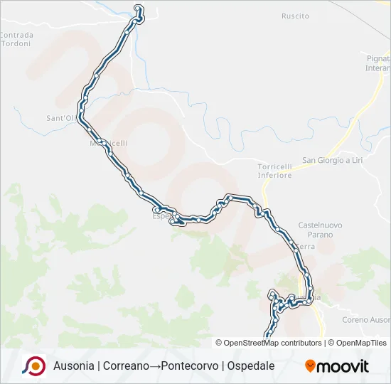 COTRAL Bus Line Map
