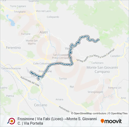 COTRAL Bus Line Map