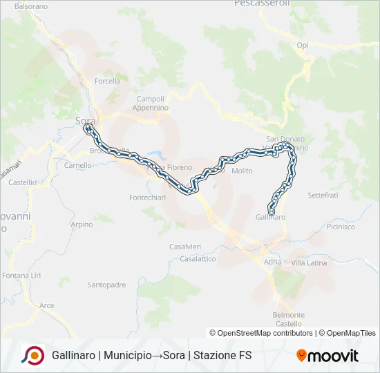 COTRAL Bus Line Map