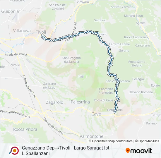 COTRAL Bus Line Map