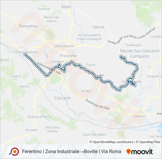COTRAL Bus Line Map