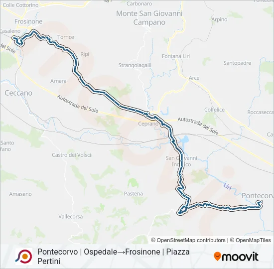 COTRAL Bus Line Map
