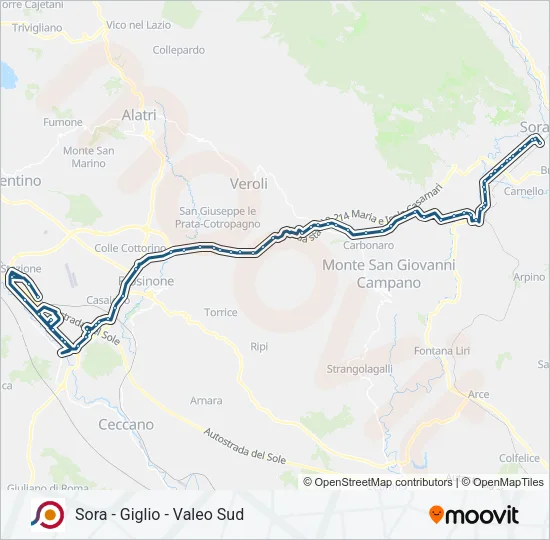 COTRAL Bus Line Map