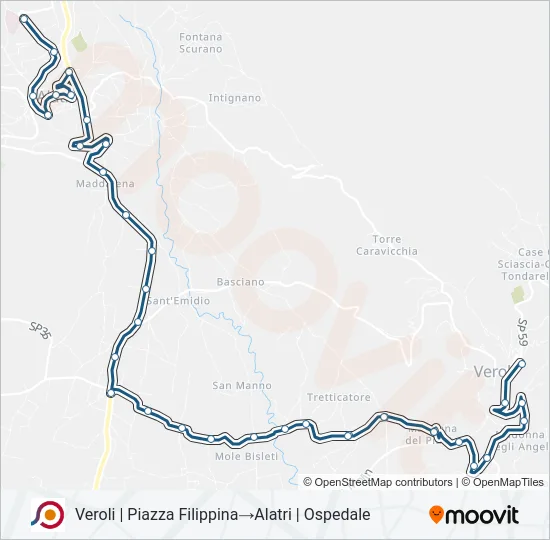 COTRAL Bus Line Map