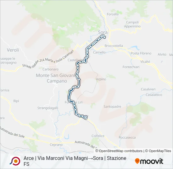 COTRAL Bus Line Map
