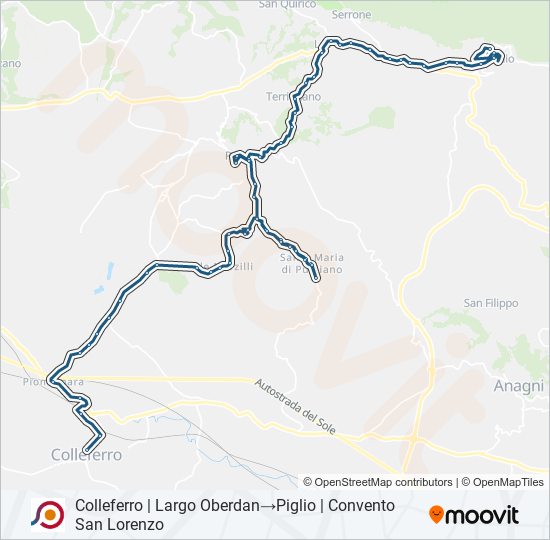 COTRAL bus Line Map