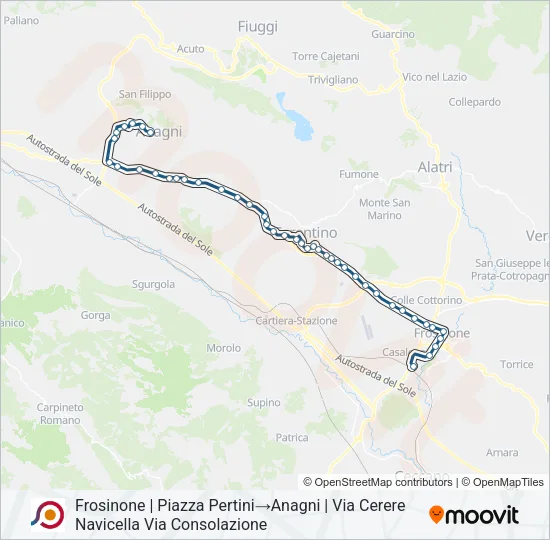 COTRAL Bus Line Map