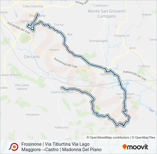 COTRAL Bus Line Map