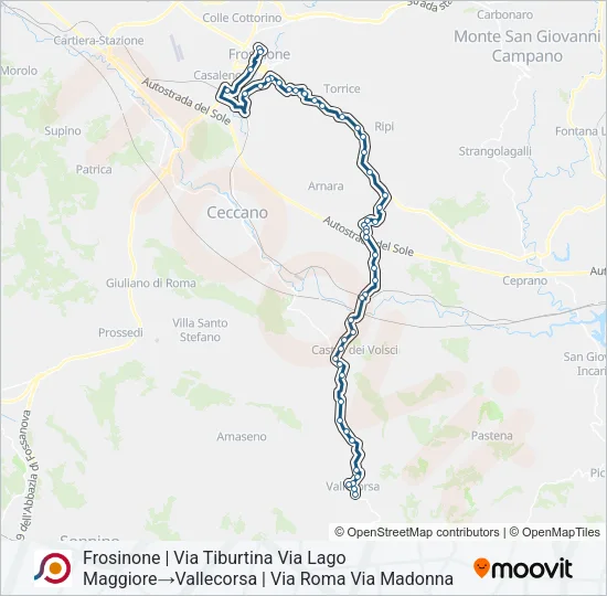 COTRAL Bus Line Map