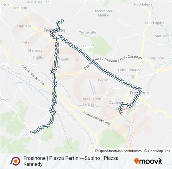 COTRAL Bus Line Map