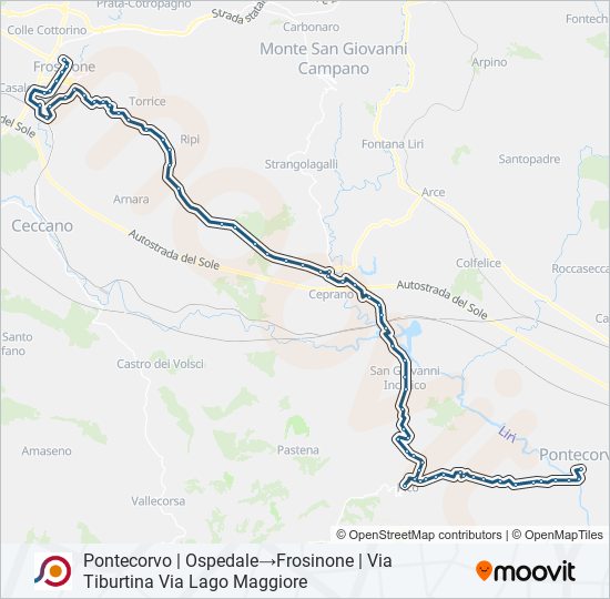 COTRAL bus Line Map