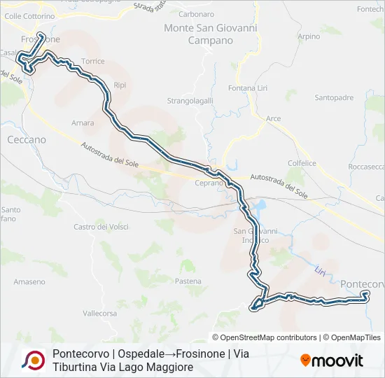 COTRAL Bus Line Map