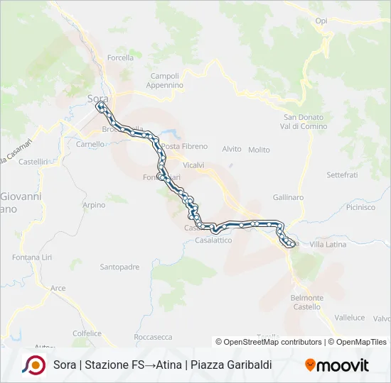 COTRAL Bus Line Map