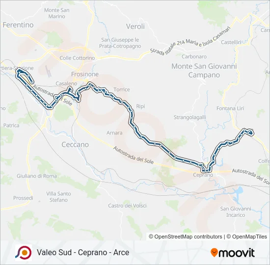 COTRAL Bus Line Map