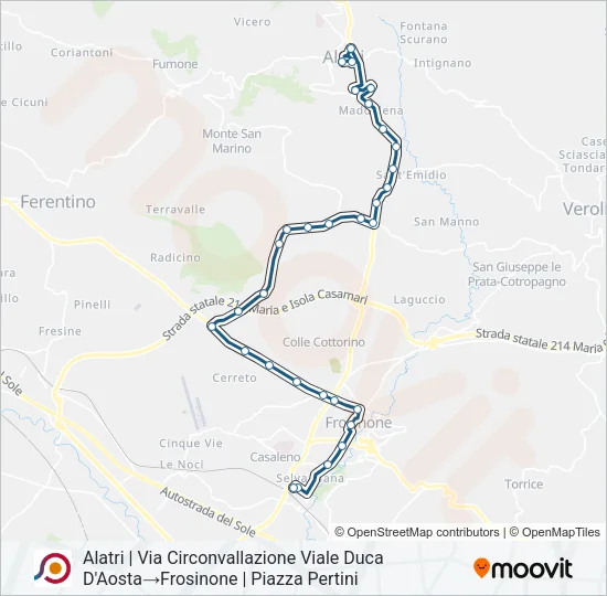 COTRAL Bus Line Map