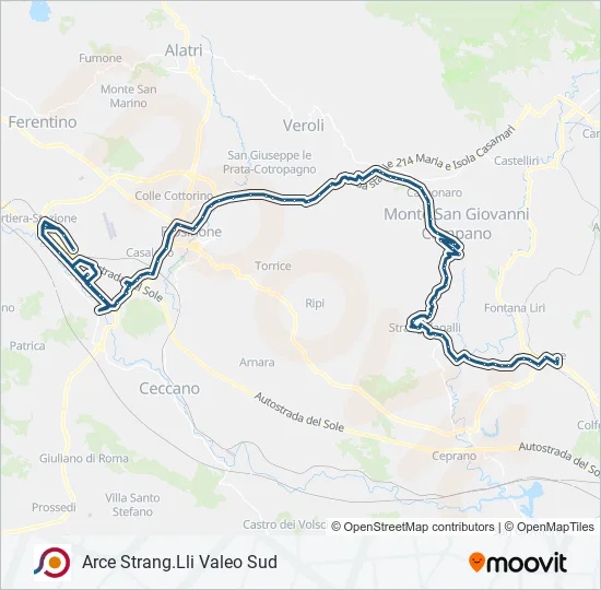 COTRAL Bus Line Map