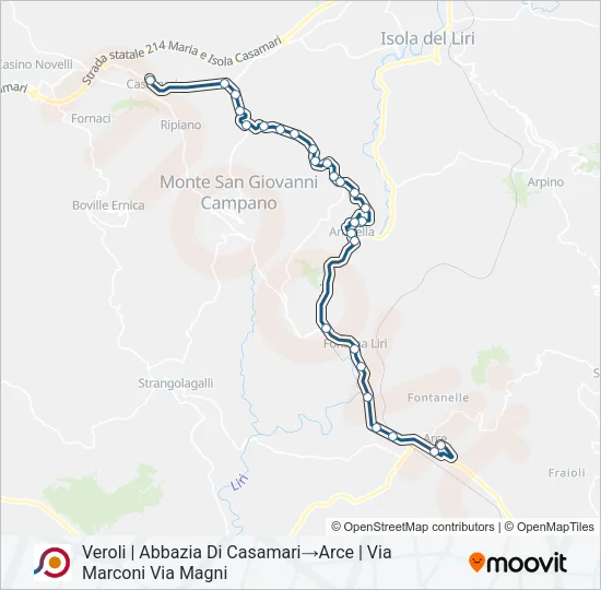 COTRAL Bus Line Map
