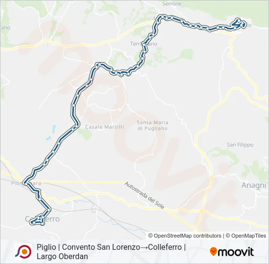 COTRAL Bus Line Map