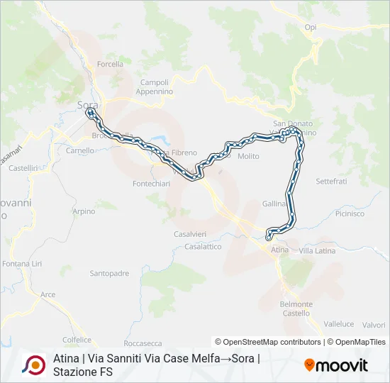 COTRAL Bus Line Map