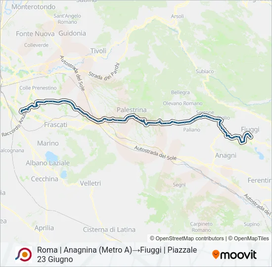 COTRAL Bus Line Map