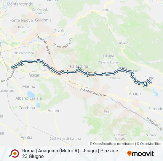 COTRAL Bus Line Map